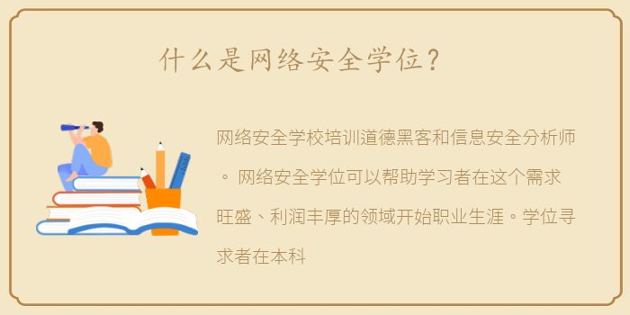 什么是网络安全学位？