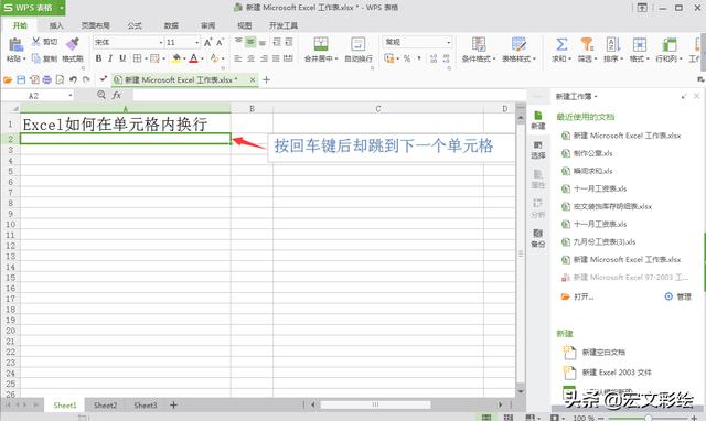excel单元格内换行（Excel如何在单元格内换行）