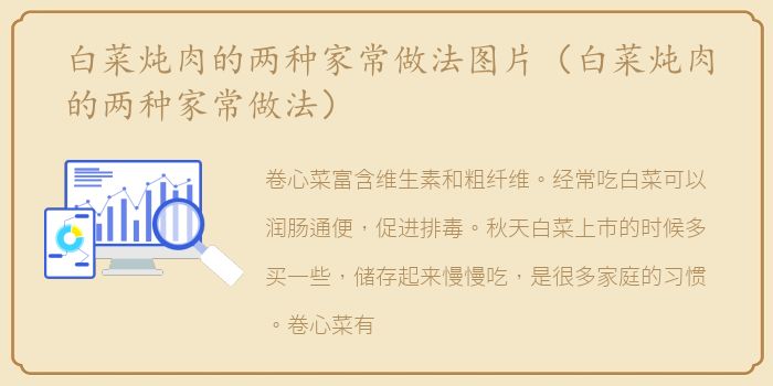 白菜炖肉的两种家常做法图片（白菜炖肉的两种家常做法）