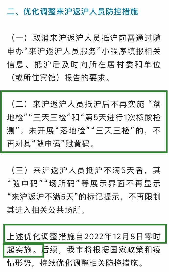 上海落地检政策到几号结束