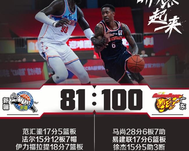 广东终结新疆连胜了吗_广东终结新疆连胜