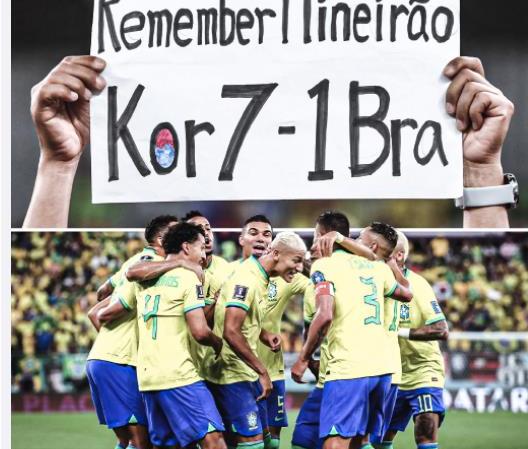 巴西球迷嘲讽中国足球_韩国球迷嘲讽巴西