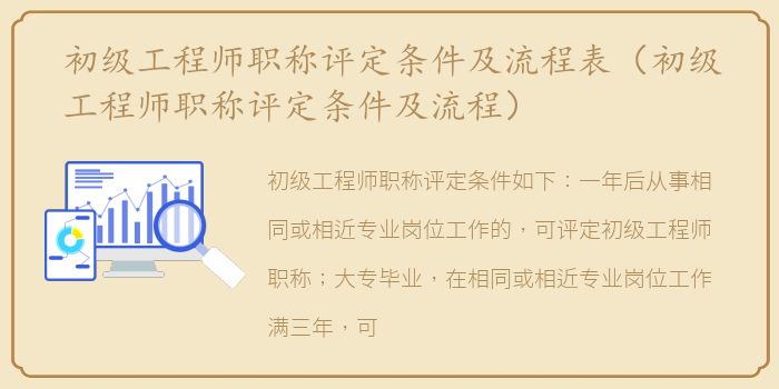 初级工程师职称评定条件及流程表（初级工程师职称评定条件及流程）