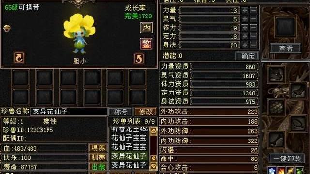 天龙八部花仙子宝宝资质_天龙八部花仙子