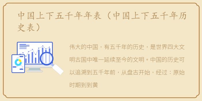 中国上下五千年年表（中国上下五千年历史表）