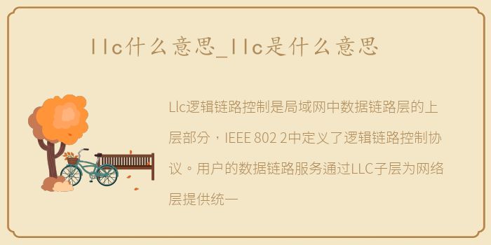 llc什么意思_llc是什么意思