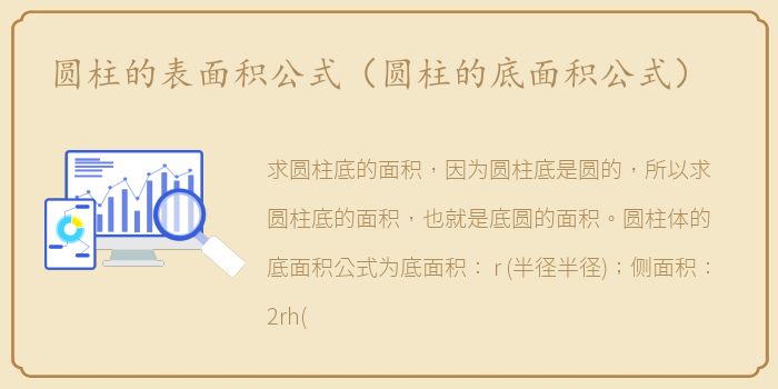 圆柱的表面积公式（圆柱的底面积公式）