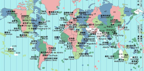 世界各地时间时钟显示_世界各地时间