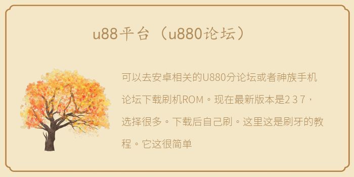 u88平台（u880论坛）