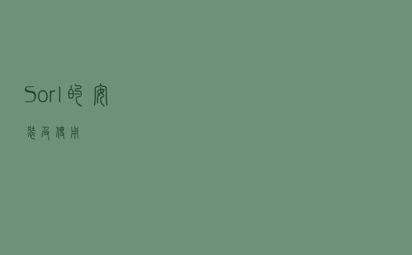 Sorl的安装及使用