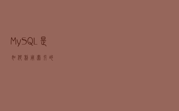 MySQL是如何利用索引的？