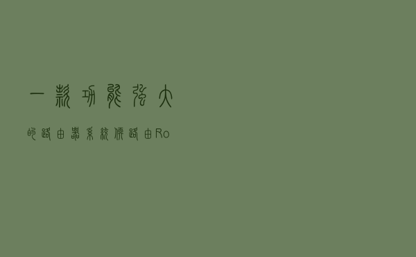 一款功能强大的路由器系统-软路由-RouterOS