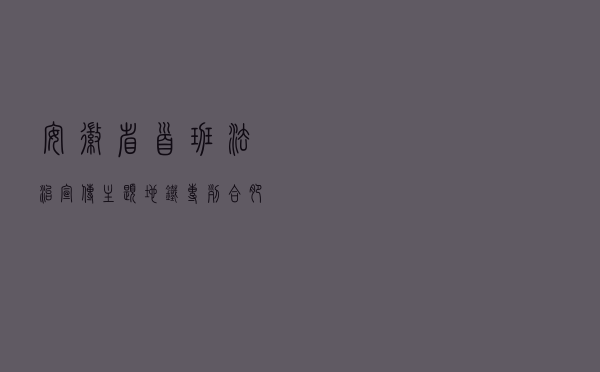 安徽省首班法治宣传主题地铁专列合肥始发