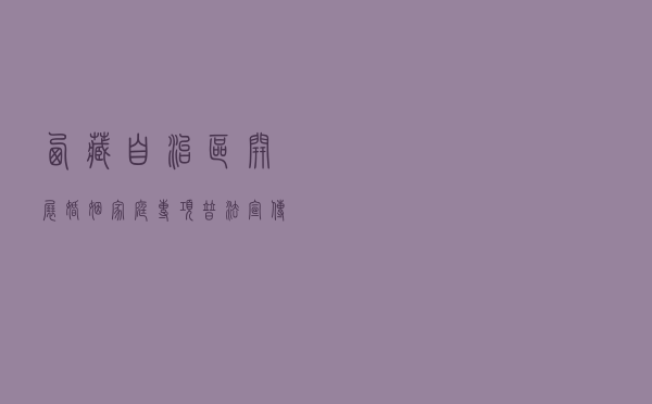 西藏自治区开展婚姻家庭专项 普法宣传活动