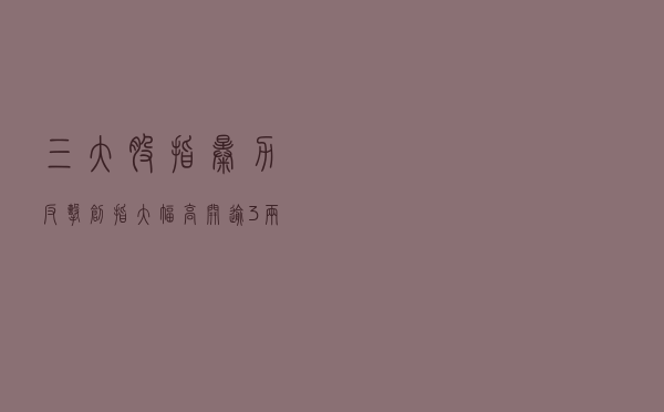 三大股指暴力反击：创指大幅高开逾3%，两市超4300家个股上涨