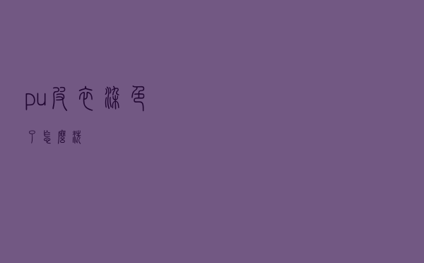 pu皮衣染色了怎么洗