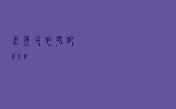 黑蓝色衣搭配图片女