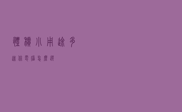 体积小 用途多 迷你电脑怎么选？