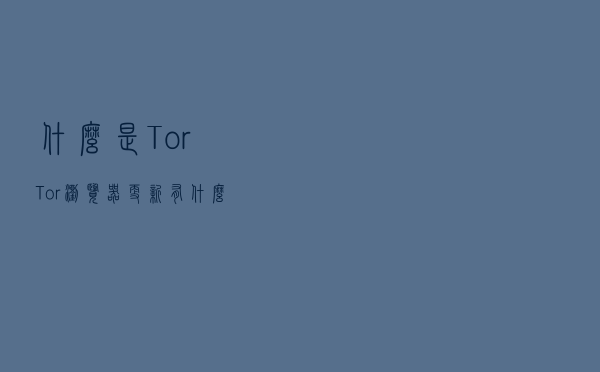 什么是Tor？Tor浏览器更新有什么用？