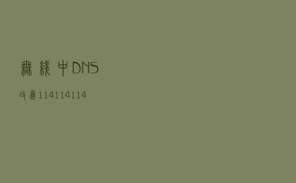 无线中DNS改为114.114.114.114真的能提高网速吗？如何提高网速？