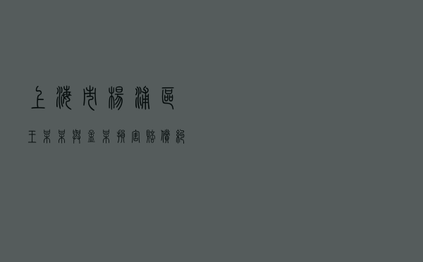 上海市杨浦区王某某与孟某损害赔偿纠纷调解案