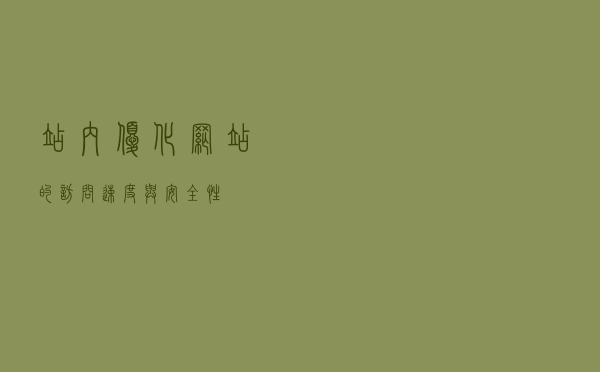 「站内优化」网站的访问速度与安全性