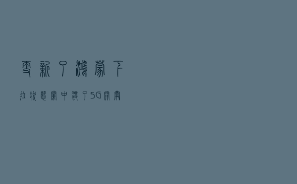 更新了鸿蒙，下拉状态栏中没了5G开关