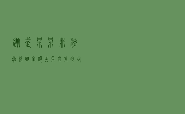 从武某某非法行医案审视因果关系的司法认定