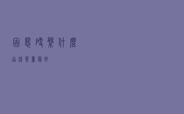 固态硬盘什么品牌质量最好？