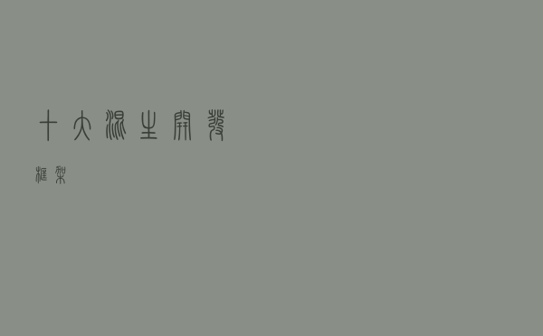十大混生开发框架