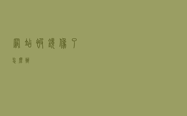 网站被镜像了怎么办？