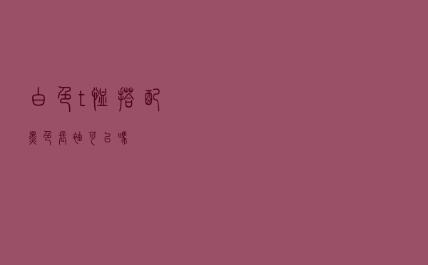 白色t恤搭配黑色长袖可以吗