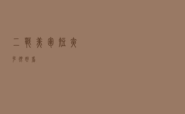 二战美军短夹克很好看