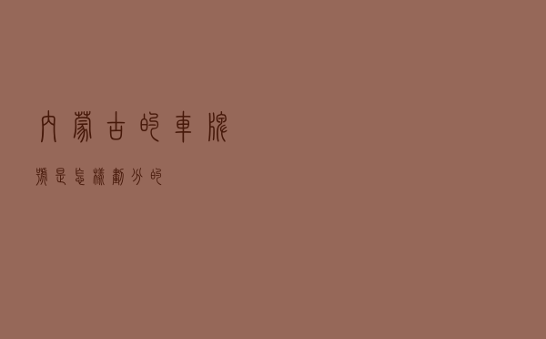 内蒙古的车牌号是怎样划分的？