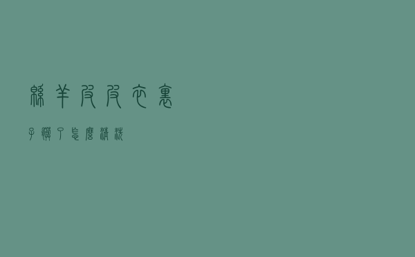 绵羊皮皮衣里子脏了怎么清洗