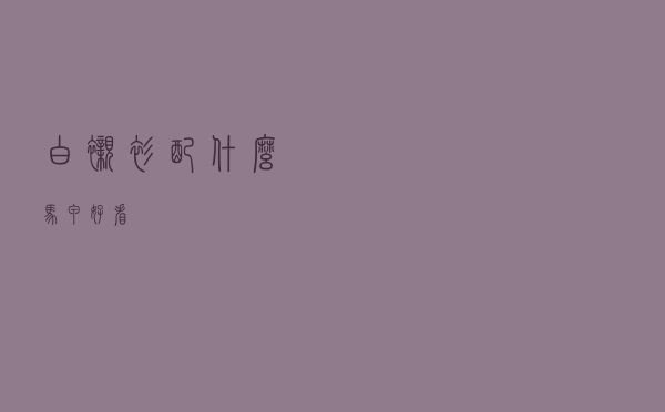 白衬衫配什么马甲好看