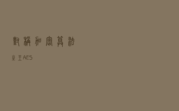 对称加密算法之王 AES