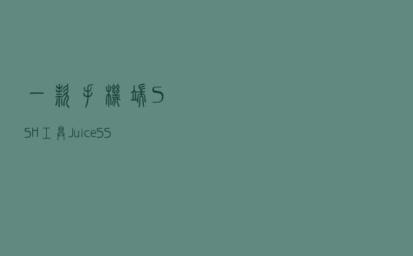 一款手机端SSH工具JuiceSSH