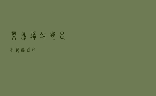 菜鸟驿站的是如何赚钱的？