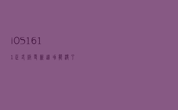 iOS 16.1.1 正式版更新，这功能没了