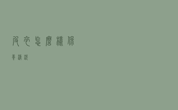 皮衣怎么样保养清洗