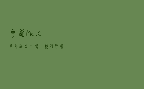 华为Mate系列机型中，哪一款最好用，Mate10、Mate20还是Mate40