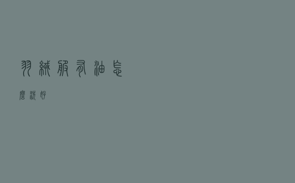 羽绒服有油怎么洗好