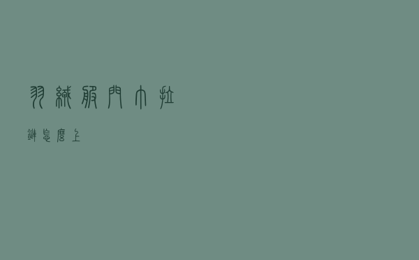 羽绒服门巾拉链怎么上