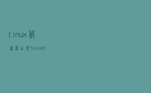 Linux服务器出现Socket Error「Too many open files」怎么办