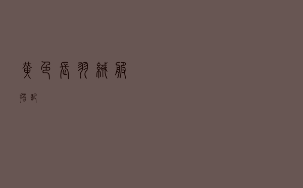 黄色长羽绒服搭配