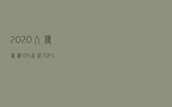 2020入侵检测（IDS）品牌TOP10
