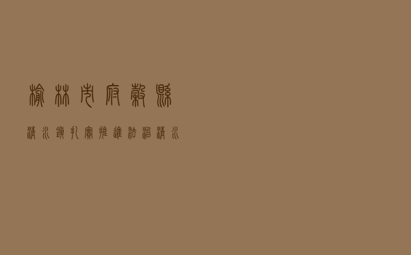 榆林市府谷县清水镇扎实推进“法治清水”建设