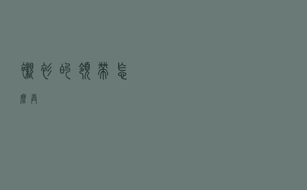 衬衫的领带怎么弄