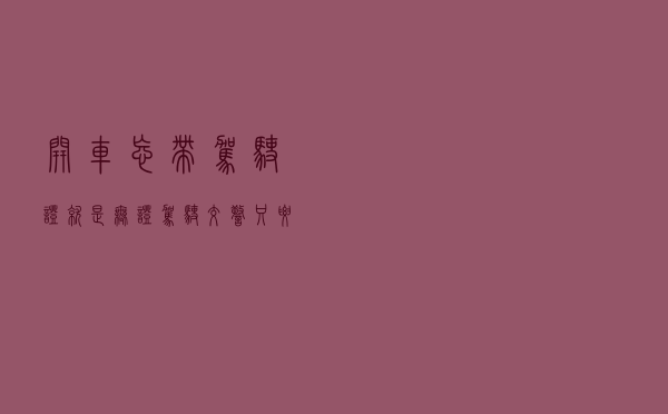 开车忘带驾驶证就是“无证驾驶”？交警：只要能拿出这个，就没事